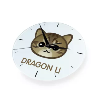 Li Hua - Dragon Li - horloge MDF avec graphisme et logo de la marque Art-Dog