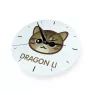 Li Hua - Dragon Li - horloge MDF avec graphisme et logo de la marque Art-Dog
