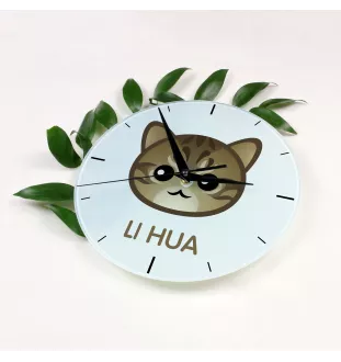 Li Hua - Dragon Li - horloge MDF avec graphisme et logo de la marque Art-Dog