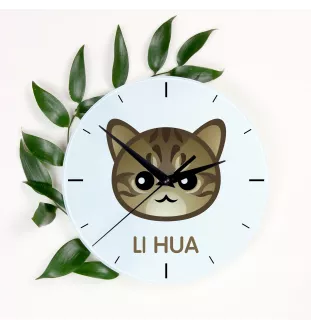 Li Hua - Dragon Li - horloge MDF avec graphisme et logo de la marque Art-Dog