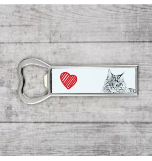 Maine Coon - ouvre-bouteille avec un chat, ouvre-bouteille personnalisé pour le réfrigérateur, cadeau unique pour homme de la marque Art-Dog