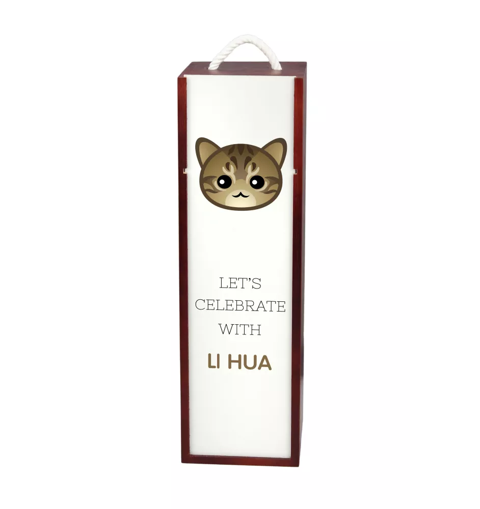 Li Hua - Dragon Li - boîte à vin avec graphisme et logo de la marque Art-Dog