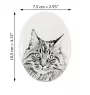 Maine Coon - une plaque commémorative avec une photo de chat, une plaque funéraire avec une impression, une plaque ovale personnalisée de la marque Art-Dog