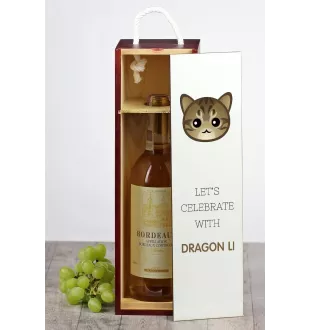 Li Hua - Dragon Li - boîte à vin avec graphisme et logo de la marque Art-Dog