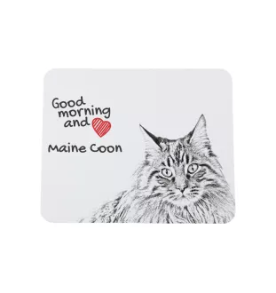 Maine Coon - Mauspad mit Druck, personalisiertes Mauspad mit Katze, einzigartiges Gadget für Büroangestellte von Art-Dog.