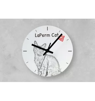 LaPerm Katze - Wanduhr mit Katze, Regal Uhr mit Druck, personalisierte Hausdekoration von Art-Dog.