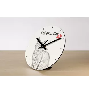 Chat LaPerm - horloge murale avec un chat, horloge de table avec impression, décoration personnalisée de la maison de la marque Art-Dog