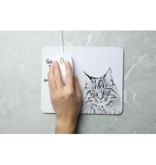 Maine Coon - mouse pad with print, personalized cat pad, unique gadget for an office worker from the Art-Dog brand