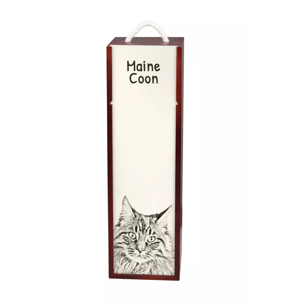 Maine Coon pudełko na wino z kotem Art-Dog