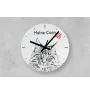 Maine Coon - wall clock with a cat, shelf clock with a print, personalized home decoration from the Art-Dog brand