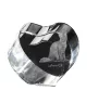 LaPerm Cat - crystal clock with a picture of a cat, heart-shaped shelf clock, personalized standing clock by Art-Dog brand