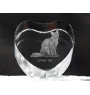 LaPerm Katze - Kristalluhr mit Katzenbild, Herzregal-Uhr, personalisierte Standuhr von Art-Dog.