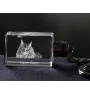 Maine Coon - Crystal pendant with cat photo, illuminated pendant, unique gift by Art-Dog brand