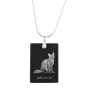 Chat LaPerm - Crystal pendant with cat, silver necklace with photo, personalised pendant by Art-Dog brand