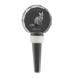 LaPerm Katze - Kristallflaschenverschluss mit Katze, einzigartiger Weinverschluss mit Foto, personalisiertes Geschenk für Sommelier der Marke Art-Dog