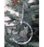Chat LaPerm - boule de Noël en cristal avec une photo, photo d'un chat dans le cristal, décoration personnalisée pour sapin de Noël de la marque Art-Dog