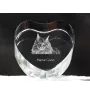 Maine Coon - crystal clock with a picture of a cat, heart-shaped shelf clock, personalized standing clock by Art-Dog brand