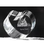 Maine Coon - crystal clock with a picture of a cat, heart-shaped shelf clock, personalized standing clock by Art-Dog brand