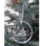 Maine Coon - boule de Noël en cristal avec une photo, photo d'un chat dans le cristal, décoration personnalisée pour sapin de Noël de la marque Art-Dog