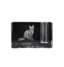 LaPerm Cat - Pen stand, crystal organiser with cat photo, unique desk decoration by Art-Dog brand