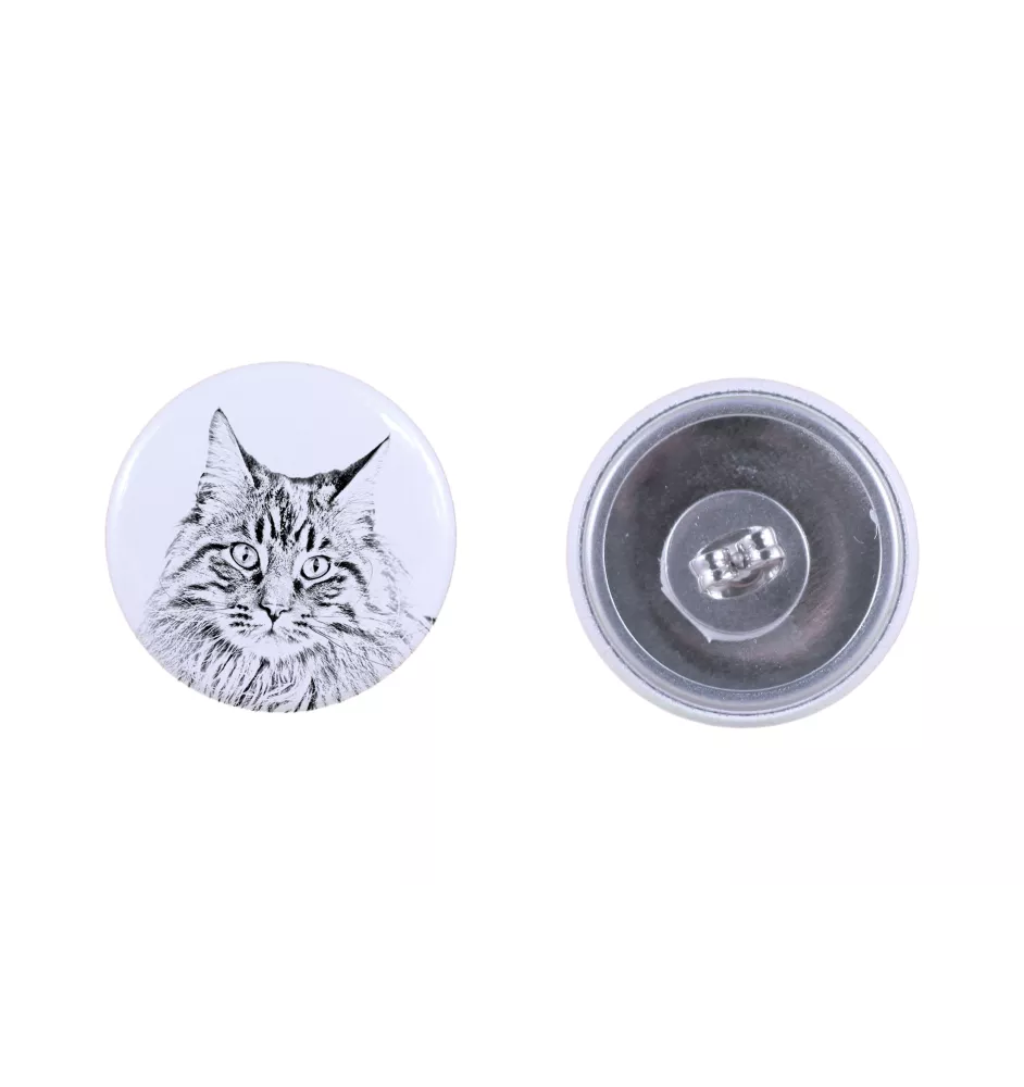 Maine Coon - boucles d'oreilles avec votre chat bien-aimé, photo personnelle, accessoire parfait pour les amoureux des chats de la marque Art.-Dog