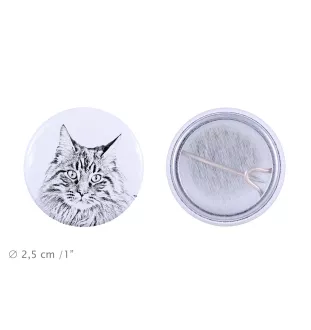 Maine Coon przypinka z kotem mała Art-Dog