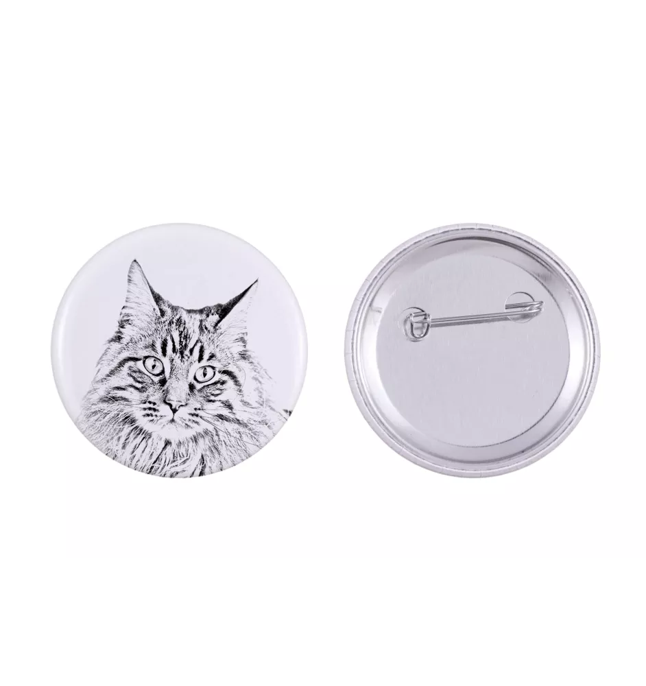 Maine Coon przypinka z kotem duża Art-Dog