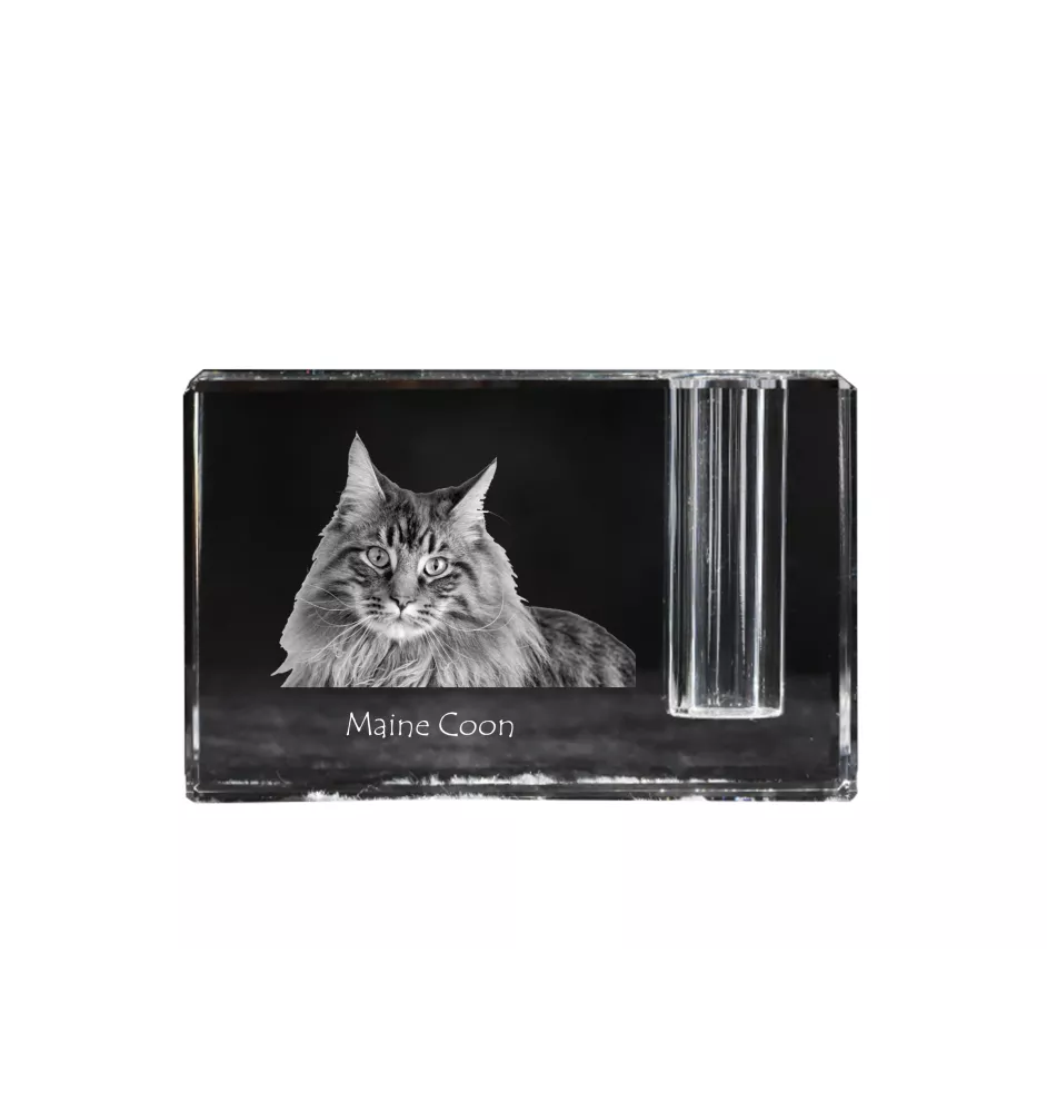 Maine Coon penholder kryształowy z kotem Art-Dog
