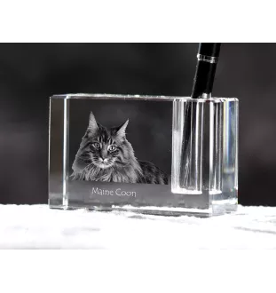 Maine Coon penholder kryształowy z kotem Art-Dog
