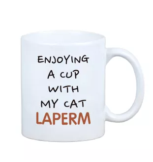 Laperm - mug with graphics and the logo of the Art-Dog brand