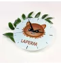 Laperm - horloge MDF avec graphisme et logo de la marque Art-Dog