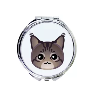 Maine Coon - pocket mirror for a purse by Art-Dog