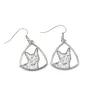 Chat LaPerm - boucles d'oreilles avec un chat, boucles d'oreilles pendantes avec une image, bijoux personnalisés avec l'impression de la marque Art-Dog
