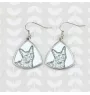 Chat LaPerm - boucles d'oreilles avec un chat, boucles d'oreilles pendantes avec une image, bijoux personnalisés avec l'impression de la marque Art-Dog