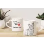 Laperm - cat mug, adorable heart-shaped handle mug, universal gift from Art-Dog brand