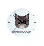 Maine Coon - MDF-Uhr mit Grafik und Logo der Marke Art-Dog