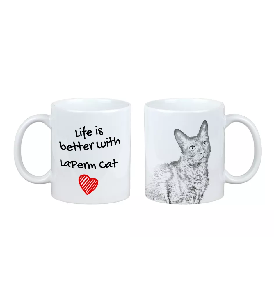 Laperm kubek z kotem life is better Art-Dog
