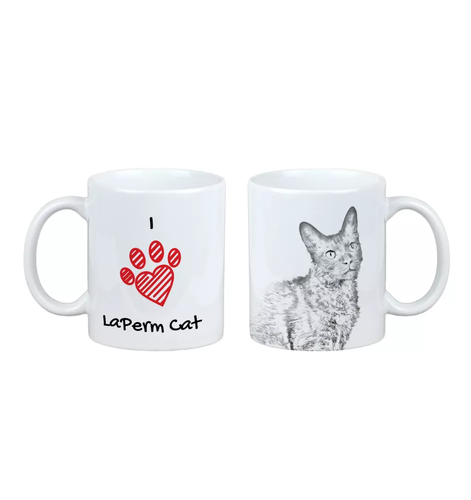 Laperm - cup with a cat, cute cup with graphics, a gift with your photo from the Art-Dog brand