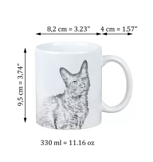 Laperm - cup with a cat, cute cup with graphics, a gift with your photo from the Art-Dog brand
