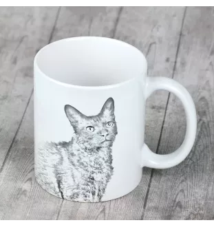 Laperm - cup with a cat, cute cup with graphics, a gift with your photo from the Art-Dog brand