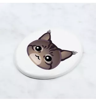 Maine Coon - une plaque funéraire en céramique avec une illustration et un texte de la marque Art-Dog