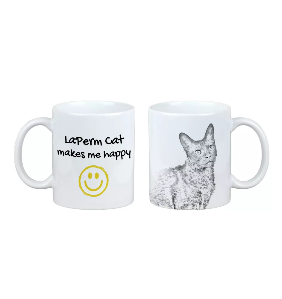 Laperm - cat mug, cheerful mug for a dog lover, personalized gift from the Art-Dog brand