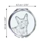 Chat LaPerm - miroir de poche avec un chat, miroir personnalisé pour sac à main, miroir compact avec impression de la marque Art-Dog