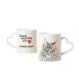Maine Coon - cat mug, adorable heart-shaped handle mug, universal gift from Art-Dog brand