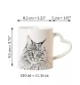 Maine Coon - cat mug, adorable heart-shaped handle mug, universal gift from Art-Dog brand