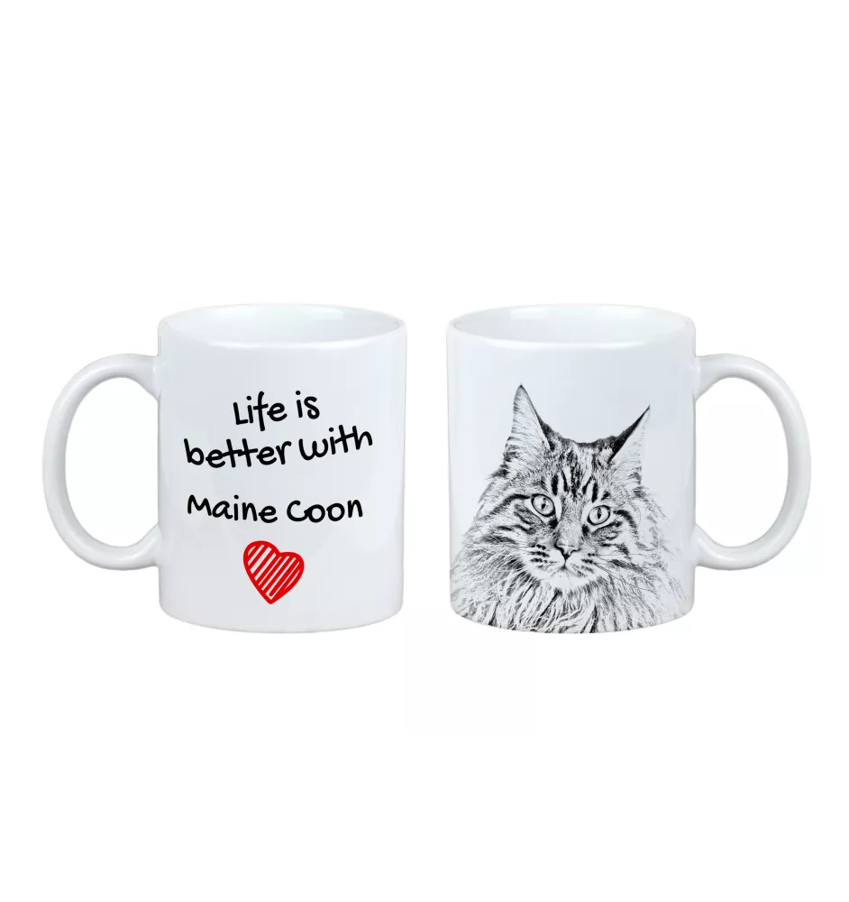 Maine Coon kubek z kotem life is better Art-Dog
