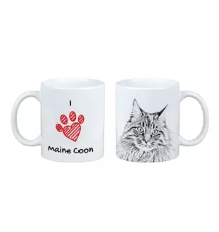 Maine Coon - tasse avec un chat, une tasse adorable avec une illustration, un cadeau avec votre photo de la marque Art-Dog