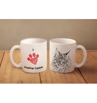Maine Coon - Tasse mit Katze, entzückende Tasse mit Grafik, Geschenk mit Ihrem Foto von der Marke Art-Dog