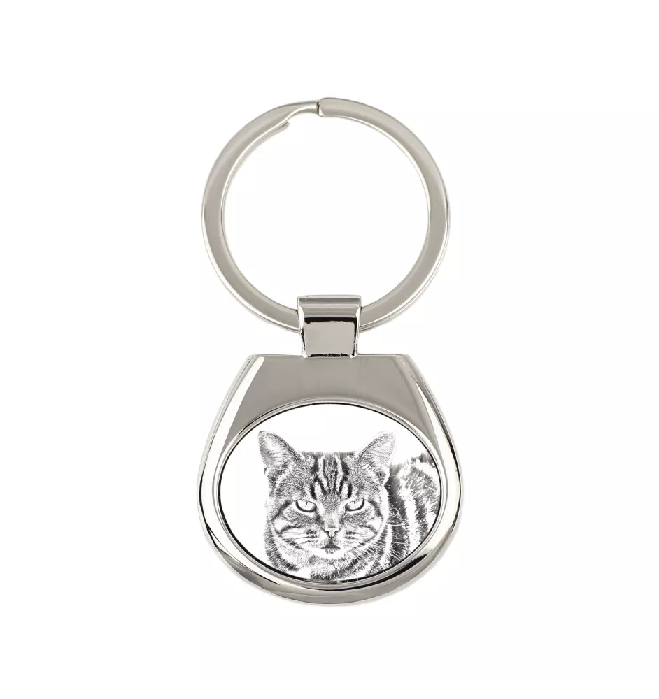 Manx Cat - keychain with a cat, keychain with a print, personalized pendant from the Art-Dog brand