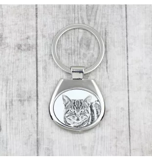 Manx Cat - keychain with a cat, keychain with a print, personalized pendant from the Art-Dog brand